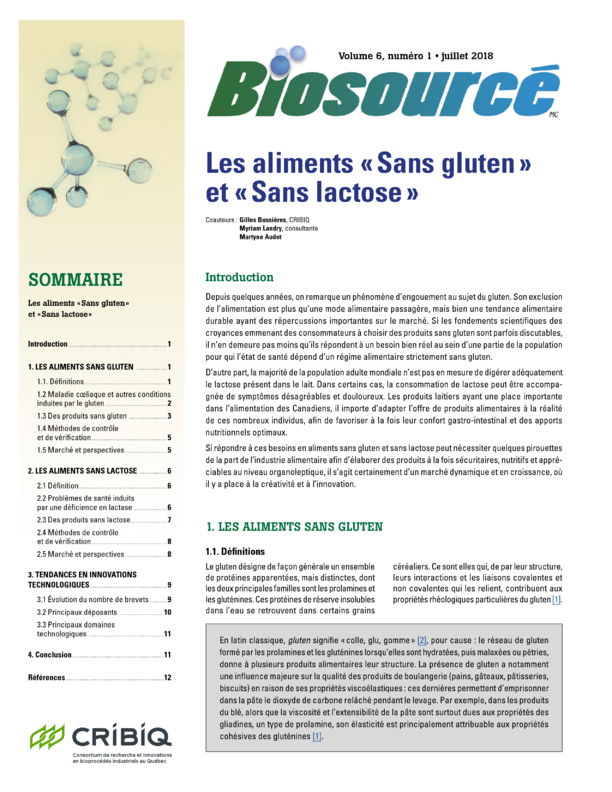 Biosourcé – Volume 6, Issue 1 – July 2018 – 